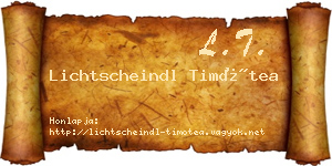 Lichtscheindl Timótea névjegykártya